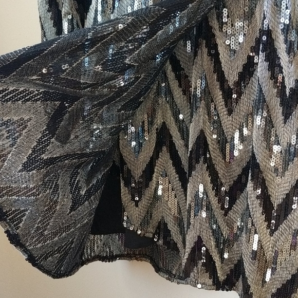 Sequin Chevron Dress - Picture 4 of 8